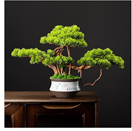 FUYAO Großer künstlicher Bonsai -Baum mit Keramik -Topf - Große gefälschte Bonsai für Home Office Desk Tischdekoration - Innenkunstkunst Bonsai Topfpflanze
