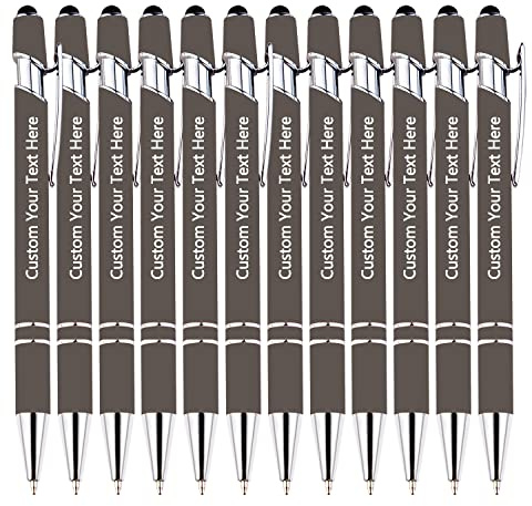 KOLOWKO Personalisierbarer 2-in-1 Kugelschreiber - Individuelle Gravur von Text/Name/Nachricht - Großhandel bis 1000 Stück für Firmengeschenke, Abschlussfeiern & Jubiläen