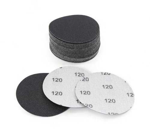 MAXMAN 30Pcs 3-Inch Sanding Discs, 120 Grits Hook and Loop Professional Silicon Carbide Sand Paper, Wet Dry Polish for Wood, Metal, Paint, Car Polishing