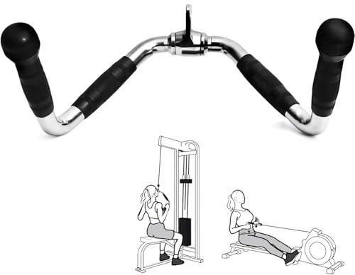 powerfeng Barra per tricipiti per tricipiti per allenamento della forza, barra per allenamento con cavi multi-ginnico