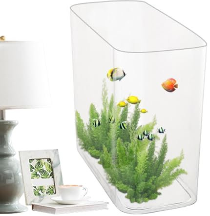 Kleines Aquarium, Aquarium für Kampffische, Kleines Desktop-Aquarium, Landschaftsschildkrötenbecken, Fischaquariumbecken, dekoratives Bettabecken für das Heimhotelrestaurant