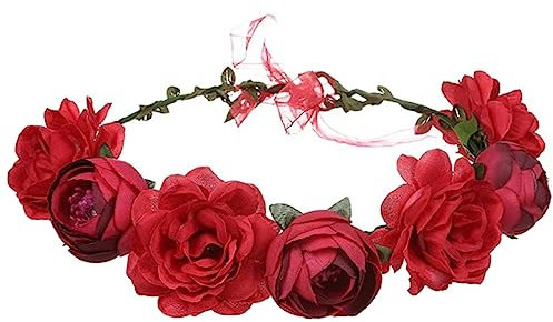 Healeved Künstliches Rosenblüten-stirnband Blumen-haarkranz Kopfschmuck für Hochzeitsfeiern Blumen-stil Hochzeits-haar-accessoires