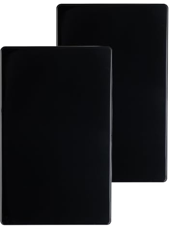 Bates- 1-Gang Screwless Blank Wall Plate Cover, Standard Size, 4.68 x 2.93, 2 Pack, Black, Glossy, Child Safe Blank Device Outlet Cover, Polycarbonate Thermoplastic, Heat & Impact Resistant