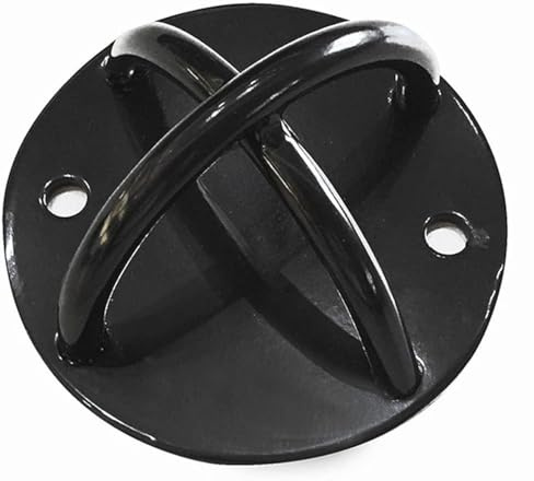 G5 HT SPORT 【Wand- und Deckenhaken/Ankerring Ø12 cm für Aufhängungstrainer, Yoga Swing】 Gymnastikringe Wandhalterung & Deckenhalterung 360° aus Stahl, Tragkraft 450 kg, inklusive Schrauben