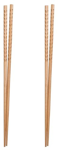 GARVALON Palillos Largos Para Cocinar 16.53in 2 Pares De Palillos Para Olla Caliente Y Freír Cubiertos Alargados Para Calentar Platos Cocina Y Restaurante