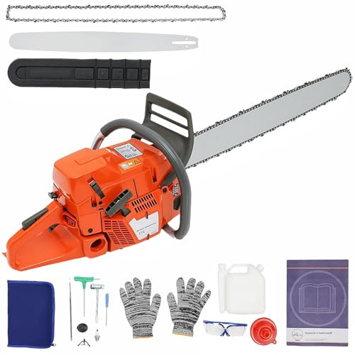 Garbenat Benzin Kettensäge 28 Zoll Motorsäge Benzin 3,9 kW 71ccm Handkettensäge mit 71cm Schneiddurchmesser Tragbar Kettensäge für Gartenarbeit, Holzschneidenz