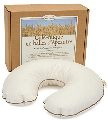 Mille Oreillers Cale-Nuque en balles d'épeautre - 35 X 30 cm