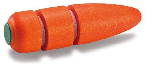 Erzi 19378 Möhre zum Schneiden aus Holz, Kaufladenartikel für Kinder, Rollenspiele