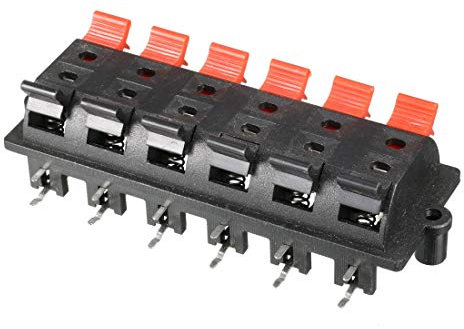 sourcing map Doppel Reihe 12 Pin 12 Position angefedert Lautsprecher Anschluss Terminal Terminalverbinder