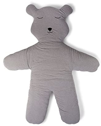 Béaba ChilldHOME Spielteppich für Kinder, sehr komfortabel, weich, 150 cm, Teddy Grau