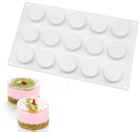 Mousse-Kuchenform Silikon backformen für Kuchen - 3D backform DIY Dessert Mould, 15 Löchern Zylinder