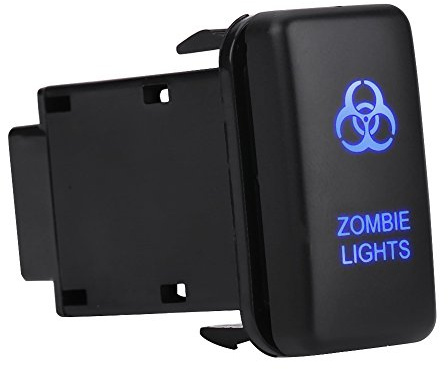 Interruptor basculante para automóvil Qiilu Interruptor basculante del Coche Interruptor de luz LED de Encendido para Land Cruiser/Vigo, etc（luz Zombie）
