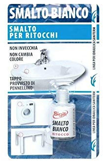 SMALTO BIANCO PER RITOCCHI CON PENNELLINO INCLUSO 20ml SIGILL
