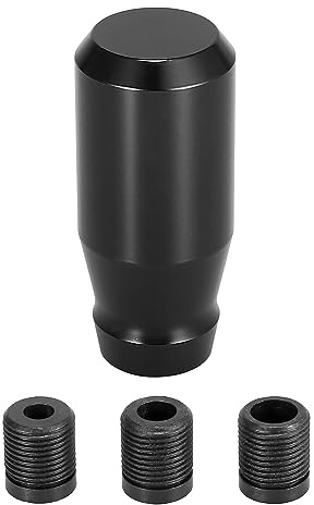 X AUTOHAUX Aluminum Alloy Car Shifter Gear Shift Knob Black | with Adapter, Car Shift Knob Stick, Car Shift Knob Stick Gear, Manual Transmission