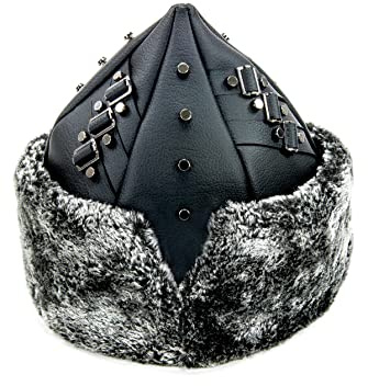 Miss Tesettür Turkisk ottoman, bork-hatt, Ertugrul konstläder, päls, vintermössa, Grå/Stil-14, M