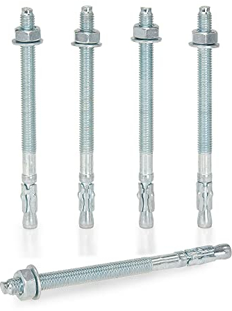 KM TRADE Bolzenanker - Schwerlastanker aus verzinktem Stahl mit ETA Zulassung, Option 7 - M8 x 115 mm, fixierbare Dicke: 57 mm - 1 Stück