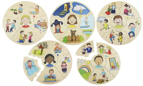 beleduc - HUMANICO Puzzle Emotionen - Rundes Puzzle-Set für Kinder