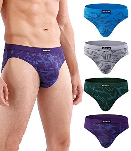 wirarpa Slip Microfibra Hombre Modal Ropa Interior Briefs Calzoncillo para Hombre Pack de 4 Multicolor Talla M