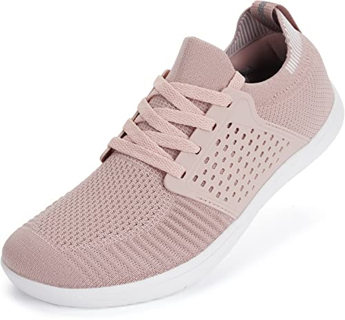 WHITIN Women's Barefoot Trail Running Shoes Cross Trainer Size 9 Trekking Treadmill Minimal Zero Drop Sneakers Woman Footwear Zapatos De Mujer Pink 40