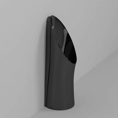 MegLob Bodenstehende Urina, Integrierter Sensor Flush Kommerzielle Männliche Urinal, Keramikauto-Sensing-Urinal-Herren-Toilette, Kommerzielles Auswaschurinal Mit Sensor,Schwarz