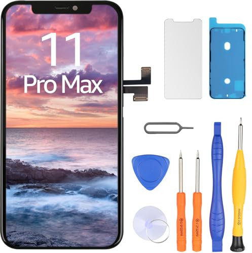 LL TRADER LCD for iPhone 11 Pro Max Screen Replacement 6.5 Inch Touchscreen iPhone 11 Pro Max Display Digitizer iPhone 11 Pro Max Frame Assembly Repair Tool with Model A2161, A2220, A2218 2024