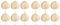 Oikabio Lot de 12 éventails en paille naturels faits à la main tissés à la main en feuilles de palmier pour l'été