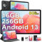 ZIOVO Tablet 11 Zoll 16GB RAM+256GB ROM/TF 1TB, Android 13 mit Octa-Core 2.0 GHz, 8600mAh, FHD 2000 * 1200, 5MP+13MP+2MP, 5G WLAN, BT 5.0, AGPS, Metallgehäuse Tablet, Schwarz