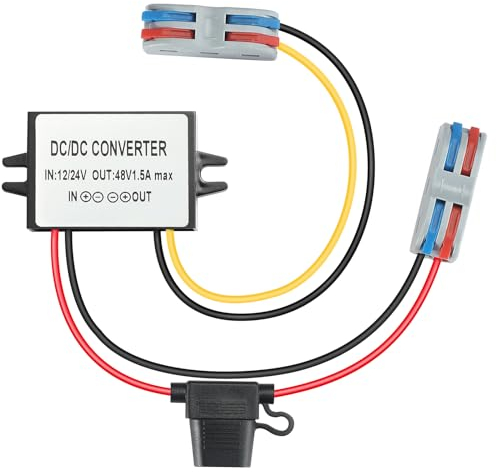 YBBOTT DC-DC 12V/24V to 48V Voltage Regulator 1.5A 72W Step up Converter IP67 Waterproof Power Transformers