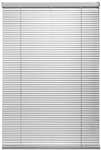 YHKJLYH Aluminium-Jalousien, silberfarbene Fensterjalousien, 25 mm Metalllamellen, horizontale Aluminium-Jalousien, verdunkelbar mit Seil und Stange, kann innen oder außen montiert Werden, benutzerd