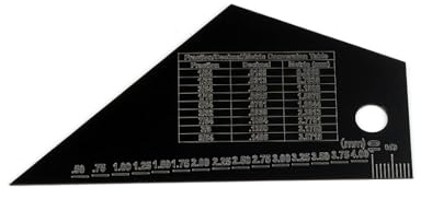 Alnicov Saitenmessgerät für Gitarrensaiten, Saitenhöhenlineal, Bundwippe, Nivellierungsanleitung, Gitarrenbauer-Werkzeug für E-Gitarre und Bass