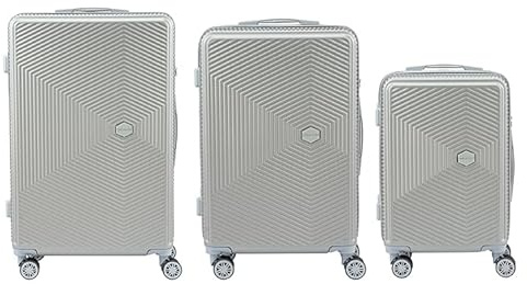 Convector Set 3 Trolley Da Viaggio, Valigie Rigide in Tre Dimensioni Con Ruote Girevoli a 360°, Lucchetto TSA e Struttura in ABS Doppio Strato, Antigraffio e Antiurto