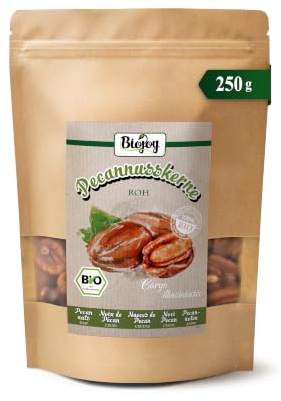 Biojoy Ekologiska pekannötter halva kärnor, naturliga, 250 g | Pekankärnor, råa, orostade, osaltade, från Mexiko