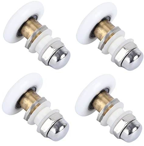 IWOWHERO 4 Pcs Sliding Shower Door Rollers Replacement Glass Door Wheels Eccentric 25mm Bearing Rollers for Bathroom Runner Hardware