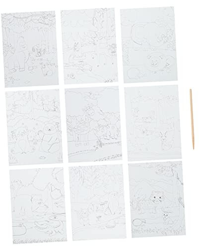 WESIEVYA 1 Satz Bastelpapier Für Kinder Diy Kratzpapier-kunstblätter Kreative Rubbelkarten Zum Kratzmalen