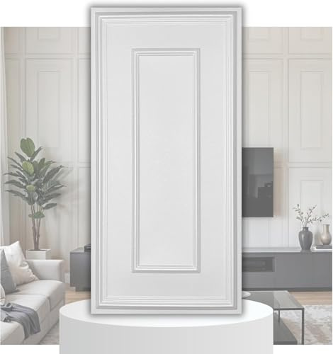 3D Wandpaneele aus reines XPS Polystyrol Styropor – Weiß - Klassische Wand- & Deckenverkleidung in Rahmenoptik – 100x50cm - 12m² - 24 Stück