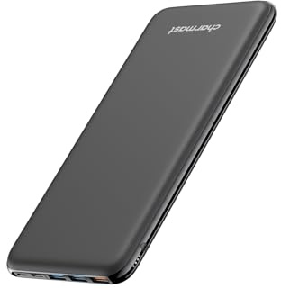 Charmast Powerbank 20W Schnellladung Tragbares Ladegerät USB C PD QC3.0 Akkupack mit 3 Eingängen & 4 Ausgängen Kompatibel mit Smartphone, Tischen und mehr