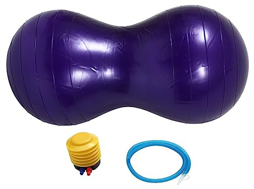 Happyyami Yoga Erdnussball Aus PVC Mit Inflator Für Fitness Und Gymnastik Robust Und Elastisch Geeignet Für Massage Und Bodybuilding