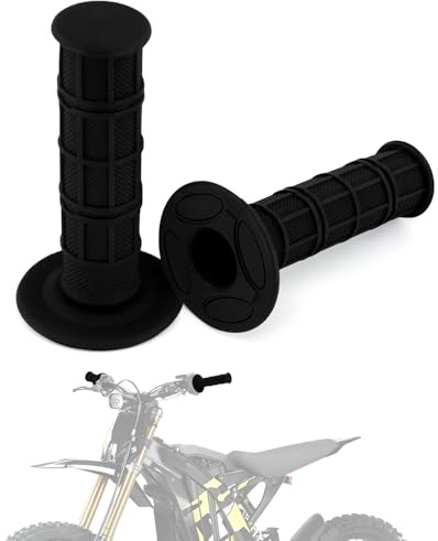 IUVWISN 1 paio di manopole in gomma per manubrio Dirt Pit Bike per Surron Sur Ron Light Bee X S LBX Electric EBike moto nera