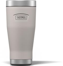 Thermos - Icon Sandstone Travel Tumbler (470ml), Reusable Insulated Stainless Steel Coffee Cup for Hot or Cold Drinks, Vacuum Sealed Water Flask with a Leak-Proof Lid, 7hr Hot/22hr Cold