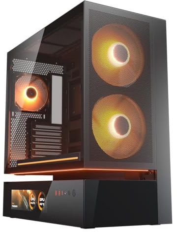 COUGAR CFV235 Boîtier tour intermédiaire en maille, GPU de 400 mm, ventilateurs ARGB PWM 160 mm x 2, panneau avant 3 en 1, accès au flux d'air à 270°, filtre à poussière, double filtration magnétique