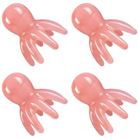 Anneome Lot De 4 Peignes De Massage Pour Le Cuir Chevelu Masseur Manuel Outil De Massage Profond Masseur De Cuir Chevelu Relaxant En Forme De Pieuvre Brosse Et Peigne