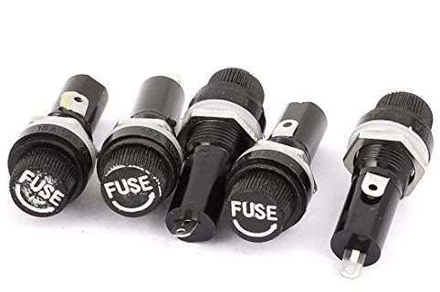 sourcing map 5er Packung 6 x 30mm Gewinde Panel Montiert Sicherungs Halter AC 125V/250V 15A/10A DE de