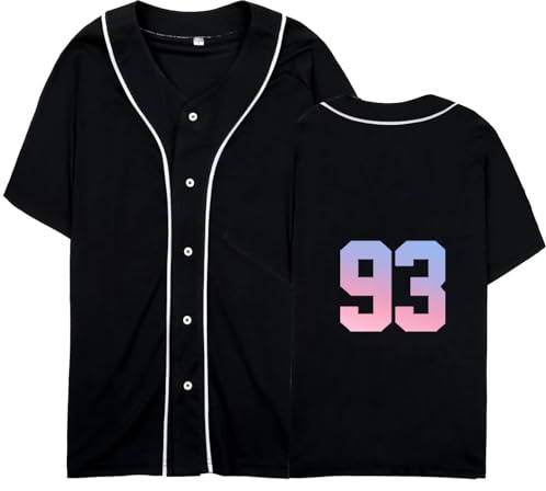 Dolpind Maillot de baseball pour homme et femme - Chemise de baseball unie décontractée - Uniformes de sport d'équipe de softball