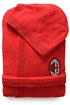 A.C. Milan Accappatoio in Spugna Bambino/Ragazzo Ufficiale T539 8-10 Anni
