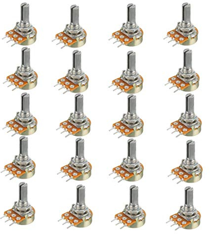 HiLetgo WH148 Single-Joint Potentiometer 10 K B10 K Variabler Widerstand 15 mm Shaft 3 Pins 10 K Ohm Potentiometer