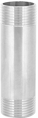 Tubo Roscado Acero Inoxidable NPT de 1 pulg A NPT de 1 pulg Rosca macho 304 Tuberías de acero inoxidable pezón Conexiones de Conectores | Rosca NPT estándar, pezón resistente para unión de tuberías en fontanería industrial y doméstica
