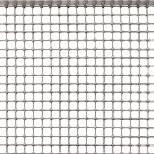Rete Protezione in Plastica a maglie piccole per balconi, ringhiere, cancelli, disponibili in 5 colori e varie lunghezze h m 1x5 GRIGIO ARGENTO