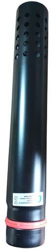 HST Kaminhaube Durchmesser 100 mm I Schwarzer Regenhut mit Dichtung 50 cm lang I Regenhaube für das Kaminrohr, Schornstein I Ofenrohr-Zubehör
