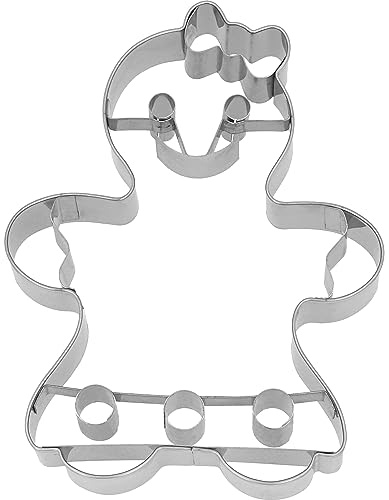 Birkmann, Plätzchen-Ausstechform Gingerwoman, 12,5 cm, Edelstahl, mit Innenprägung, hochwertige Qualität