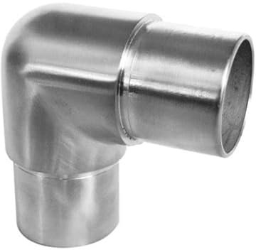CURVA INOX AISI 304 DA INNESTO, PER TUBO, FISSA 90° SPIGOLO RAGGIATO - PER TUBO Ø 42,4x2 MM